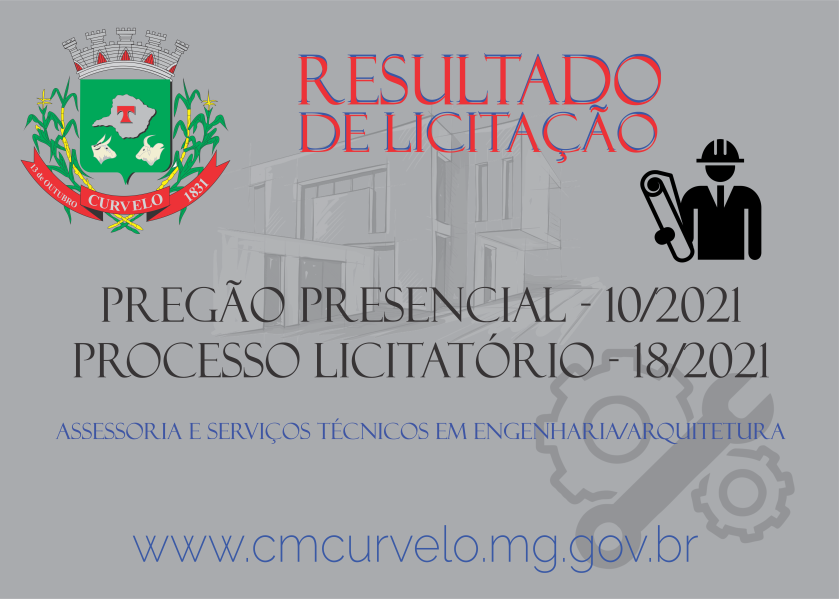 RESULTADO DE LICITAÇÃO - PREGÃO PRESENCIAL 10/2021 - ENGENHARIA E ARQUITETURA