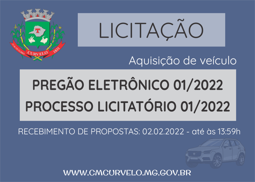 LICITAÇÃO - PREGÃO ELETRÔNICO - 01/2022 - AQUISIÇÃO DE VEÍCULO