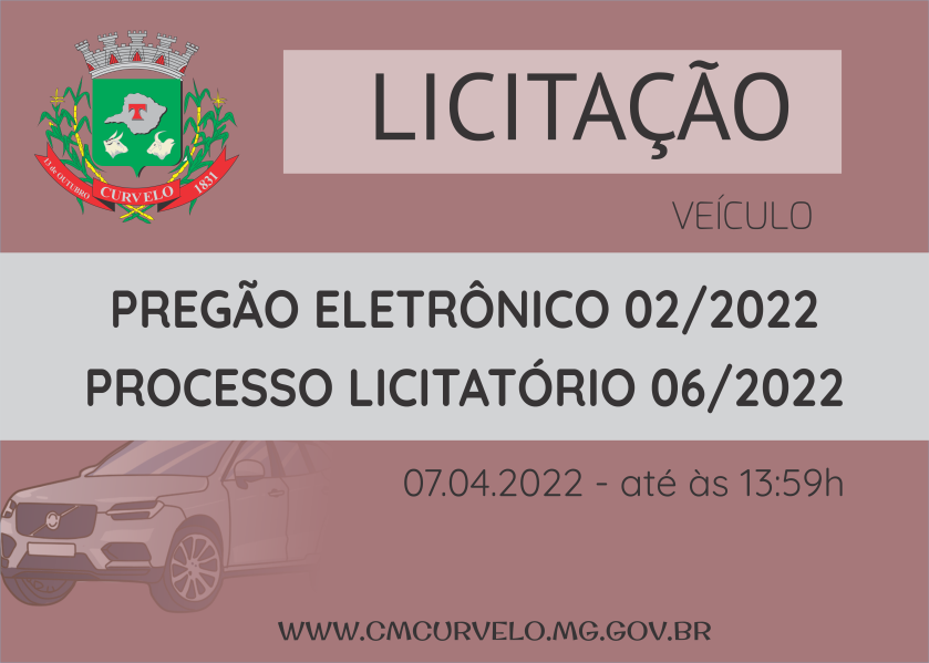 LICITAÇÃO - PREGÃO ELETRÔNICO - 02/2022 - AQUISIÇÃO DE VEÍCULO