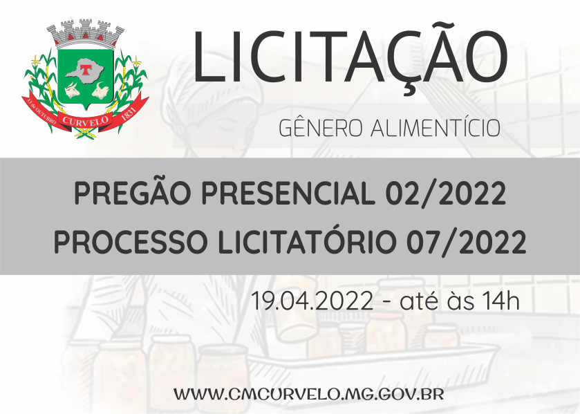 LICITAÇÃO - PREGÃO PRESENCIAL - 02/2022 - GÊNEROS ALIMENTÍCIOS
