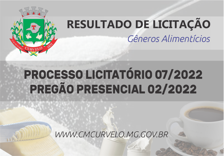 RESULTADO - PREGÃO PRESENCIAL 02/2022 - GÊNEROS ALIMENTÍCIOS