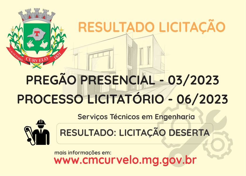 RESULTADO - PREGÃO PRESENCIAL - 03/2023 - SERVIÇOS EM ENGENHARIA