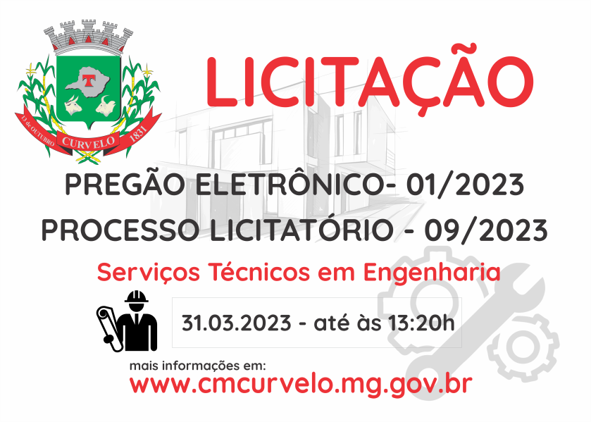 LICITAÇÃO - PREGÃO ELETRÔNICO 01/2023 - SERVIÇOS TÉCNICOS EM ENGENHARIA